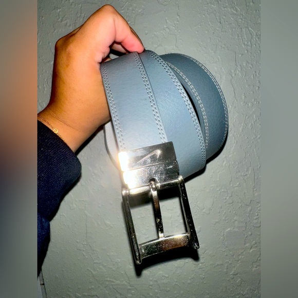 nike men's reversible grey white golf belt